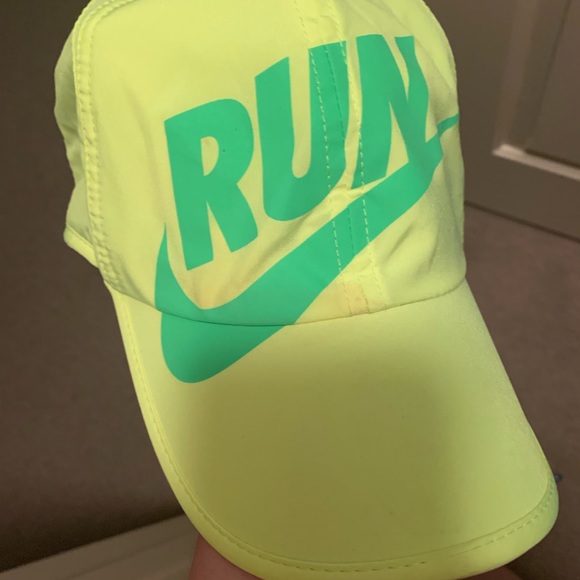 Nike Accessories - Nike Drifit running hat neon yellow and green